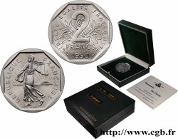Piéfort Argent de 2 francs Semeuse 1990 Pessac GEM.123 P2