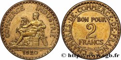 Essai-piéfort de 2 francs Chambres de commerce bronze-aluminium 1920 Paris GEM.112 P1