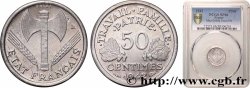 Essai-piéfort aluminium de 50 centimes Francisque, frappe médaille 1942 Paris GEM.86 EP1
