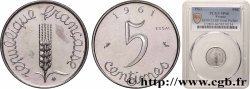 Essai-piéfort acier de 5 centimes Épi 1961 Paris GEM.21 EP