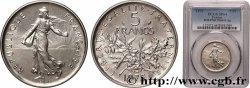 Piéfort Argent de 5 francs Semeuse 1975 Pessac GEM.154 P2
