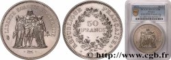 Piéfort Argent de 50 francs Hercule  1977 Pessac GEM.223 P1