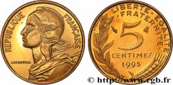 5 centimes Marianne, Belle Épreuve, 4 plis 1995 Pessac F.125/37 var.