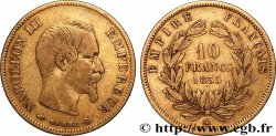 10 francs or Napoléon III, tête nue, grand module 1855 Paris F.506/1