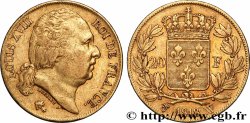 20 francs or Louis XVIII, tête nue 1818 Lille F.519/14