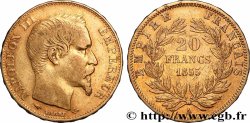 20 francs or Napoléon III, tête nue 1855 Paris F.531/4
