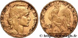 20 francs or Coq, Dieu protège la France 1905 Paris F.534/10