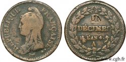 Un décime Dupré, modification du 2 décimes 1796 Paris F.127/1