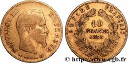 10 francs or Napoléon III, tête nue, grand module 1858 Paris F.506/5