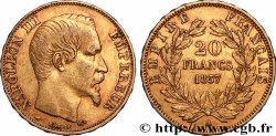 20 francs or Napoléon III, tête nue 1857 Paris F.531/12