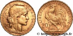 20 francs or Coq, Liberté Égalité Fraternité 1907 Paris F.535/1