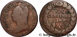 Cinq centimes Dupré, grand module, Fautée double frappe 1800 Paris F.115/85 var.