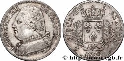 5 francs Louis XVIII, buste habillé 1814 Bayonne F.308/8