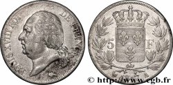 5 francs Louis XVIII, tête nue 1817  Paris F.309/14