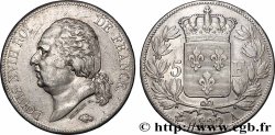 5 francs Louis XVIII, tête nue 1822 Paris F.309/68
