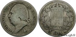 2 francs Louis XVIII 1824 Paris F.257/51