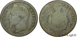 2 francs Napoléon III, tête laurée 1868 Strasbourg F.263/9