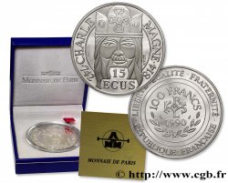 Belle Épreuve 15 écus / 100 francs Charlemagne 1990 Paris F5.2000 1