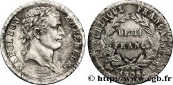 Demi-franc Napoléon Ier tête laurée, République française 1808 Strasbourg F.177/4