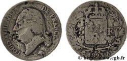 Faux de 5 francs Louis XVIII, tête nue 1823 Paris F.309/76 var.