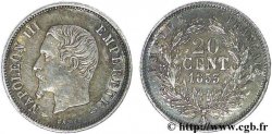 20 centimes Napoléon III, tête nue 1853 Paris F.148/1 AU50 