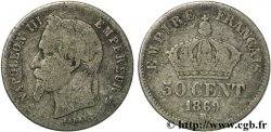 50 centimes Napoléon III, tête laurée 1869 Strasbourg F.188/23