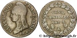 Cinq centimes Dupré, grand module 1799 Paris F.115/46