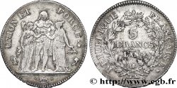 5 francs Union et Force, Union serré, avec glands intérieurs et gland extérieur 1796 Paris F.288/1