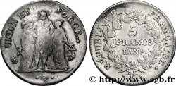 5 francs Union et Force, Union serré, avec glands intérieurs et gland extérieur 1801 Bayonne F.288/161