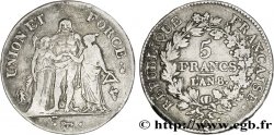 5 francs Union et Force, Union serré, avec glands intérieurs et gland extérieur 1800 Perpignan F.288/149