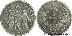 5 francs Union et Force, Union serré, avec glands intérieurs et gland extérieur 1796 Paris F.288/2
