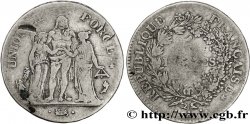 5 francs Union et Force, Union serré, avec glands, listel par virole 1796 Paris F.287/1