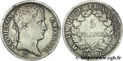 5 francs Napoléon Empereur, Empire français 1809 Paris F.307/1