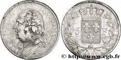 5 francs Louis XVIII, tête nue 1822 Bordeaux F.309/82