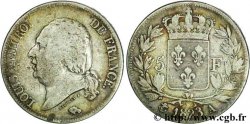 5 francs Louis XVIII, tête nue 1823 Paris F.309/76