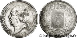 5 francs Louis XVIII, tête nue 1823 Paris F.309/76