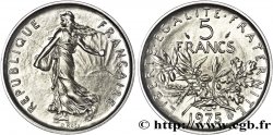 Piéfort Cu-Ni de 5 francs Semeuse, nickel 1975 Pessac F.341/7P