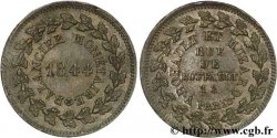 Essai du balancier monétaire au module de 5 centimes 1844 Paris VG.2959  SUP58 