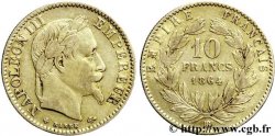 10 francs or Napoléon III, tête laurée 1864 Strasbourg F.507A/7
