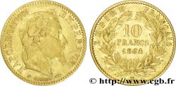 10 francs or Napoléon III, tête laurée 1864 Strasbourg F.507A/8