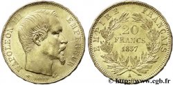 20 francs or Napoléon III, tête nue 1857 Paris F.531/12 SUP55 