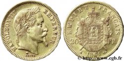 20 francs or Napoléon III, tête laurée 1861 Paris F.532/1