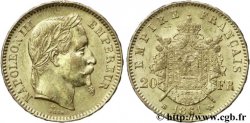 20 francs or Napoléon III, tête laurée 1861 Strasbourg F.532/2