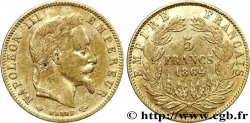 5 francs or Napoléon III, tête laurée 1864 Strasbourg F.502/6 TTB42 