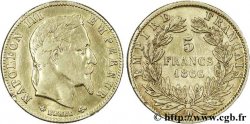 5 francs or Napoléon III, tête laurée 1866 Paris F.502/9