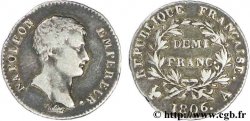 Demi-franc Napoléon Empereur, Calendrier grégorien 1806 Paris F.175/1