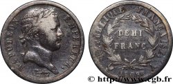 Demi-franc Napoléon Ier tête laurée, République française 1808 Paris F.177/2