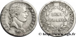 Demi-franc Napoléon Ier tête laurée, République française 1808 Strasbourg F.177/4