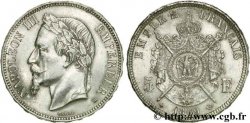 5 francs Napoléon III, tête laurée 1869 Strasbourg F.331/15