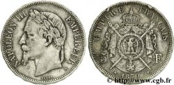 5 francs Napoléon III, tête laurée 1870 Paris F.331/16